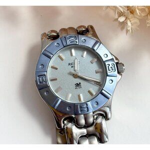Relic Silver Tl Men's 165 Water Resistant Vintage Wristwatch - 19mm - WORKS!
